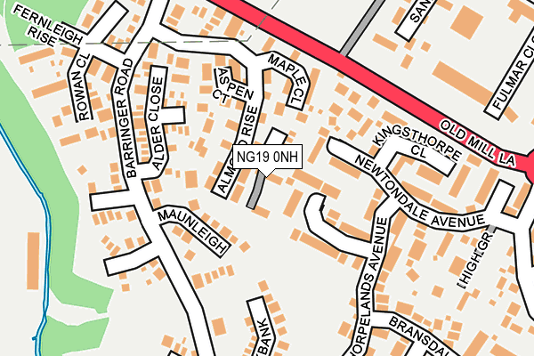 NG19 0NH map - OS OpenMap – Local (Ordnance Survey) NG19 0NH map - OS OpenMap – Local (Ordnance Survey)