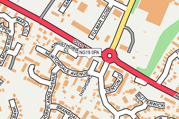 NG19 0PA map - OS OpenMap – Local (Ordnance Survey) NG19 0PA map - OS OpenMap – Local (Ordnance Survey)