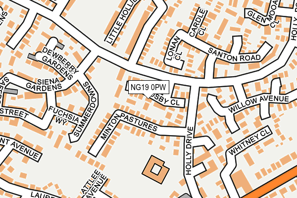 NG19 0PW map - OS OpenMap – Local (Ordnance Survey) NG19 0PW map - OS OpenMap – Local (Ordnance Survey)
