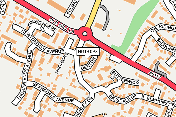 NG19 0PX map - OS OpenMap – Local (Ordnance Survey) NG19 0PX map - OS OpenMap – Local (Ordnance Survey)