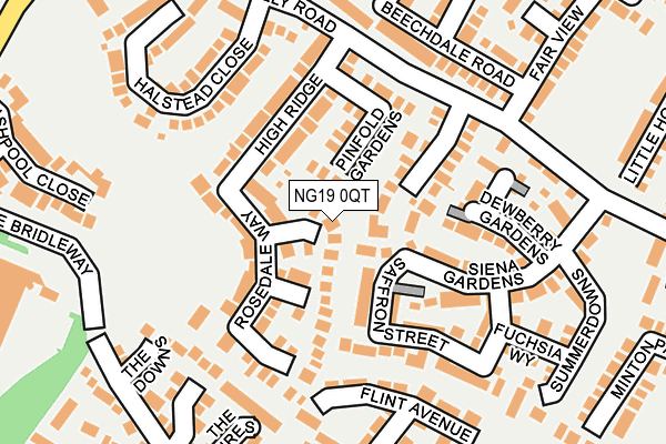 NG19 0QT map - OS OpenMap – Local (Ordnance Survey) NG19 0QT map - OS OpenMap – Local (Ordnance Survey)
