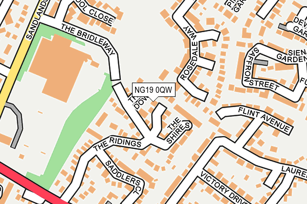 NG19 0QW map - OS OpenMap – Local (Ordnance Survey) NG19 0QW map - OS OpenMap – Local (Ordnance Survey)