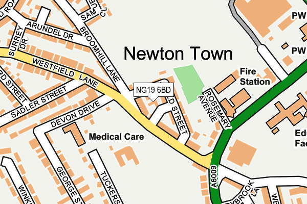 NG19 6BD map - OS OpenMap – Local (Ordnance Survey) NG19 6BD map - OS OpenMap – Local (Ordnance Survey)