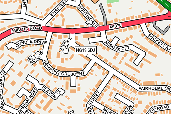 NG19 6DJ map - OS OpenMap – Local (Ordnance Survey) NG19 6DJ map - OS OpenMap – Local (Ordnance Survey)