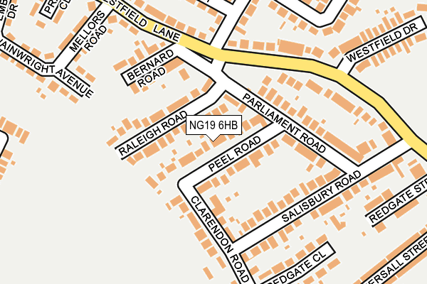 NG19 6HB map - OS OpenMap – Local (Ordnance Survey) NG19 6HB map - OS OpenMap – Local (Ordnance Survey)