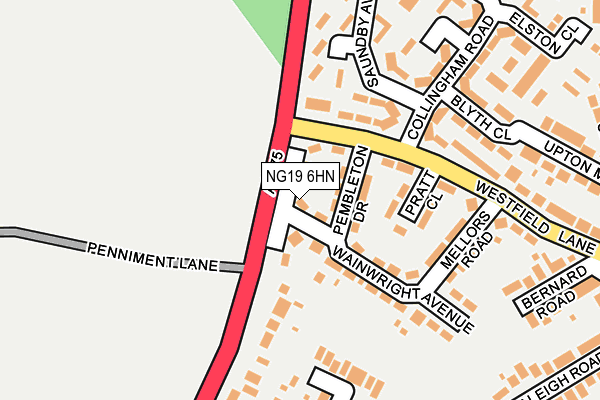 NG19 6HN map - OS OpenMap – Local (Ordnance Survey) NG19 6HN map - OS OpenMap – Local (Ordnance Survey)