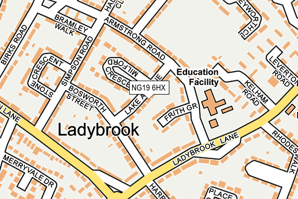 NG19 6HX map - OS OpenMap – Local (Ordnance Survey) NG19 6HX map - OS OpenMap – Local (Ordnance Survey)