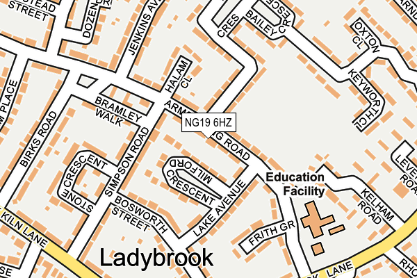 NG19 6HZ map - OS OpenMap – Local (Ordnance Survey) NG19 6HZ map - OS OpenMap – Local (Ordnance Survey)