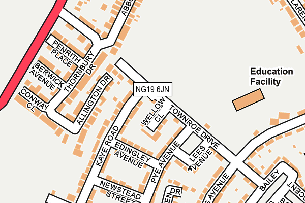 NG19 6JN map - OS OpenMap – Local (Ordnance Survey) NG19 6JN map - OS OpenMap – Local (Ordnance Survey)