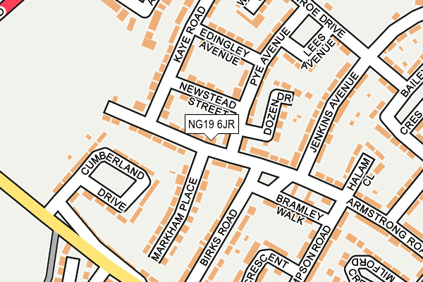 NG19 6JR map - OS OpenMap – Local (Ordnance Survey) NG19 6JR map - OS OpenMap – Local (Ordnance Survey)