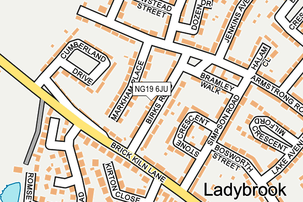 NG19 6JU map - OS OpenMap – Local (Ordnance Survey) NG19 6JU map - OS OpenMap – Local (Ordnance Survey)