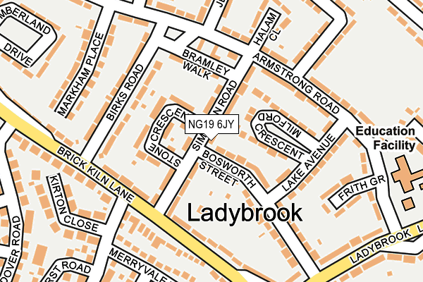 NG19 6JY map - OS OpenMap – Local (Ordnance Survey) NG19 6JY map - OS OpenMap – Local (Ordnance Survey)