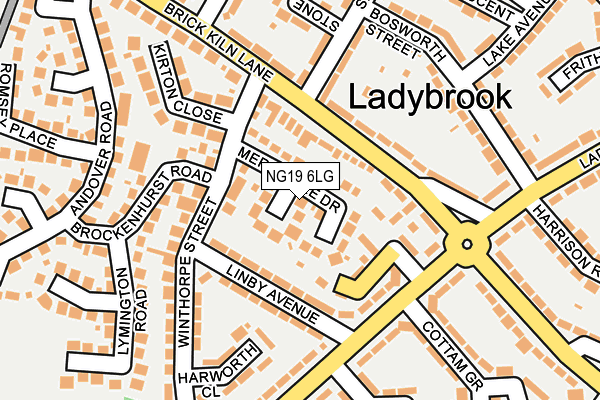 NG19 6LG map - OS OpenMap – Local (Ordnance Survey)