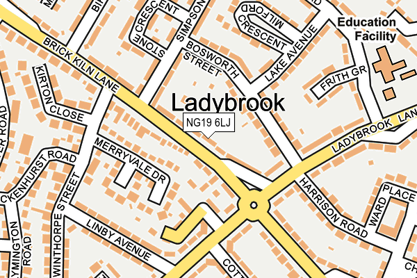 NG19 6LJ map - OS OpenMap – Local (Ordnance Survey) NG19 6LJ map - OS OpenMap – Local (Ordnance Survey)