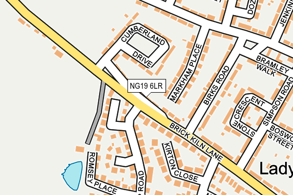 NG19 6LR map - OS OpenMap – Local (Ordnance Survey) NG19 6LR map - OS OpenMap – Local (Ordnance Survey)