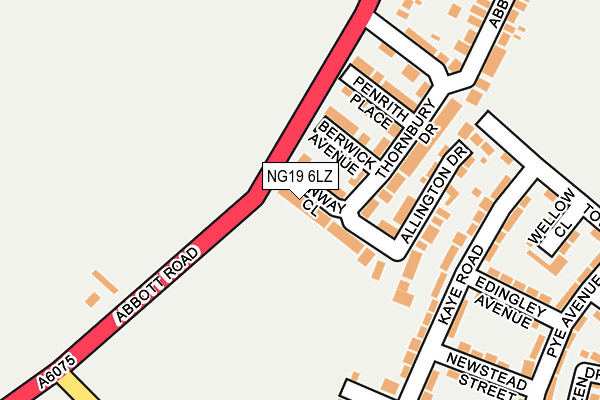 NG19 6LZ map - OS OpenMap – Local (Ordnance Survey) NG19 6LZ map - OS OpenMap – Local (Ordnance Survey)