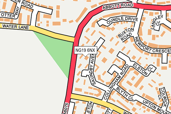 NG19 6NX map - OS OpenMap – Local (Ordnance Survey) NG19 6NX map - OS OpenMap – Local (Ordnance Survey)