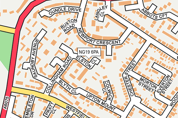 NG19 6PA map - OS OpenMap – Local (Ordnance Survey) NG19 6PA map - OS OpenMap – Local (Ordnance Survey)