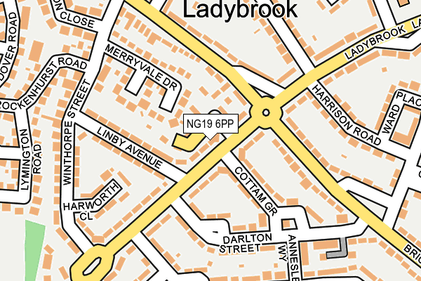 NG19 6PP map - OS OpenMap – Local (Ordnance Survey) NG19 6PP map - OS OpenMap – Local (Ordnance Survey)