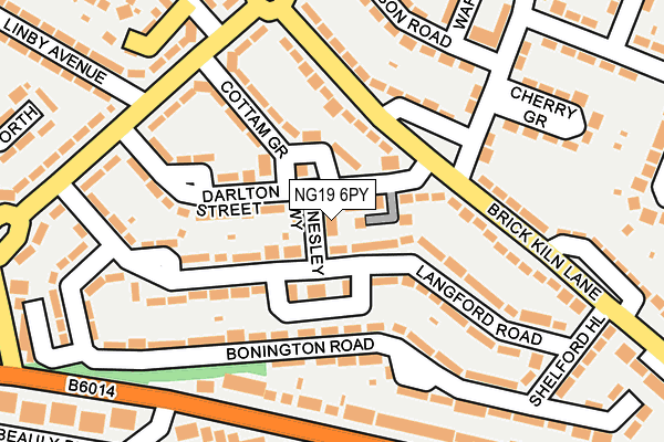 NG19 6PY map - OS OpenMap – Local (Ordnance Survey) NG19 6PY map - OS OpenMap – Local (Ordnance Survey)