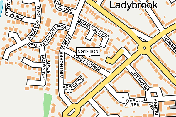 NG19 6QN map - OS OpenMap – Local (Ordnance Survey) NG19 6QN map - OS OpenMap – Local (Ordnance Survey)