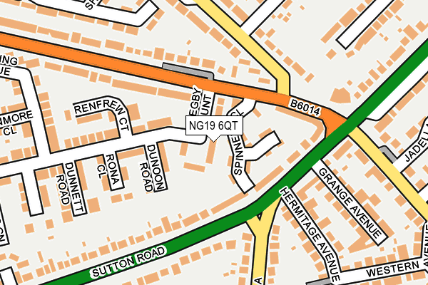 NG19 6QT map - OS OpenMap – Local (Ordnance Survey) NG19 6QT map - OS OpenMap – Local (Ordnance Survey)