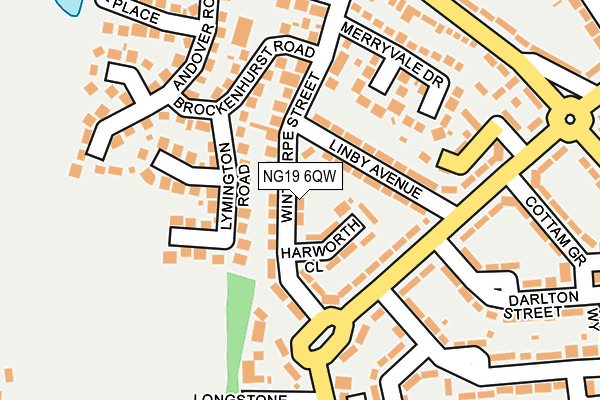NG19 6QW map - OS OpenMap – Local (Ordnance Survey) NG19 6QW map - OS OpenMap – Local (Ordnance Survey)