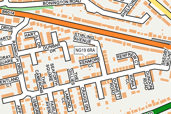 NG19 6RA map - OS OpenMap – Local (Ordnance Survey) NG19 6RA map - OS OpenMap – Local (Ordnance Survey)