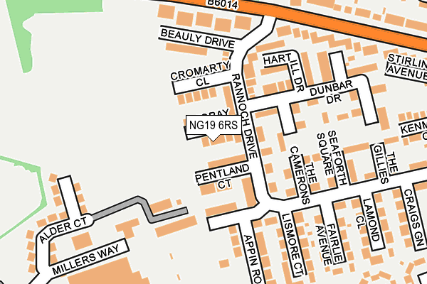 NG19 6RS map - OS OpenMap – Local (Ordnance Survey) NG19 6RS map - OS OpenMap – Local (Ordnance Survey)