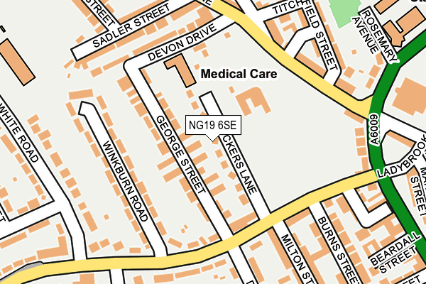 NG19 6SE map - OS OpenMap – Local (Ordnance Survey) NG19 6SE map - OS OpenMap – Local (Ordnance Survey)
