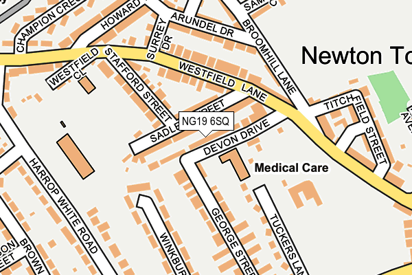 NG19 6SQ map - OS OpenMap – Local (Ordnance Survey) NG19 6SQ map - OS OpenMap – Local (Ordnance Survey)