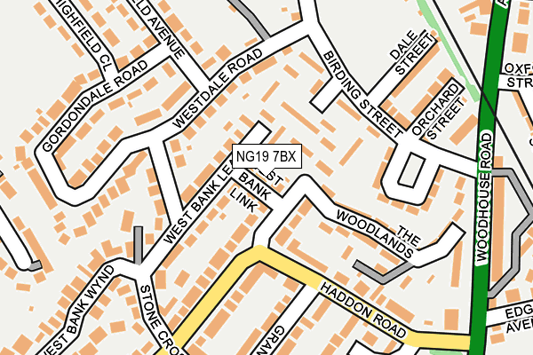 NG19 7BX map - OS OpenMap – Local (Ordnance Survey) NG19 7BX map - OS OpenMap – Local (Ordnance Survey)