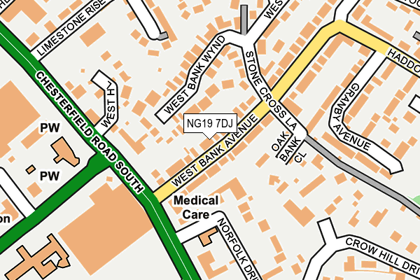 NG19 7DJ map - OS OpenMap – Local (Ordnance Survey) NG19 7DJ map - OS OpenMap – Local (Ordnance Survey)