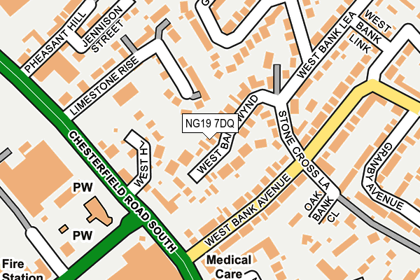 NG19 7DQ map - OS OpenMap – Local (Ordnance Survey) NG19 7DQ map - OS OpenMap – Local (Ordnance Survey)