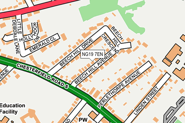 NG19 7EN map - OS OpenMap – Local (Ordnance Survey) NG19 7EN map - OS OpenMap – Local (Ordnance Survey)