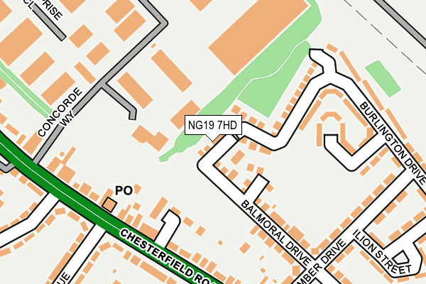 NG19 7HD map - OS OpenMap – Local (Ordnance Survey) NG19 7HD map - OS OpenMap – Local (Ordnance Survey)