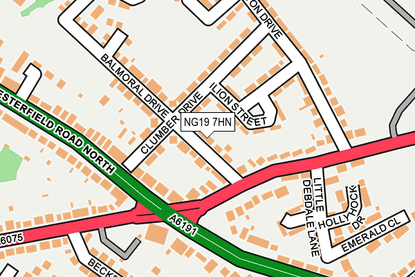 NG19 7HN map - OS OpenMap – Local (Ordnance Survey) NG19 7HN map - OS OpenMap – Local (Ordnance Survey)