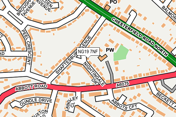 NG19 7NF map - OS OpenMap – Local (Ordnance Survey) NG19 7NF map - OS OpenMap – Local (Ordnance Survey)