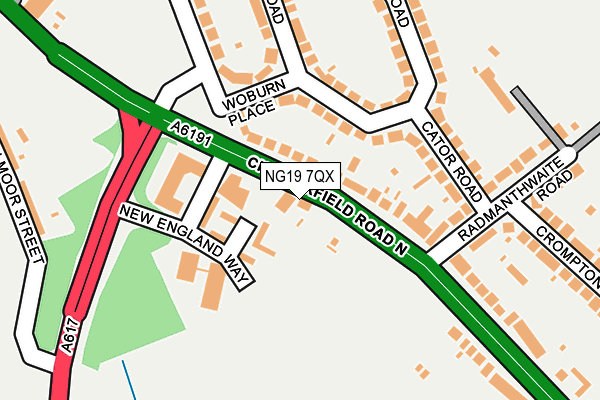 NG19 7QX map - OS OpenMap – Local (Ordnance Survey) NG19 7QX map - OS OpenMap – Local (Ordnance Survey)