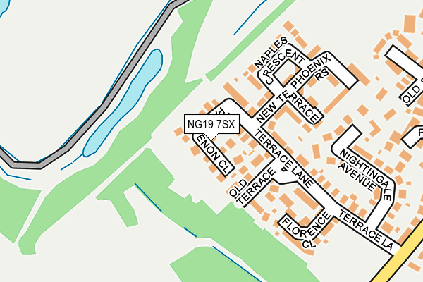 NG19 7SX map - OS OpenMap – Local (Ordnance Survey) NG19 7SX map - OS OpenMap – Local (Ordnance Survey)