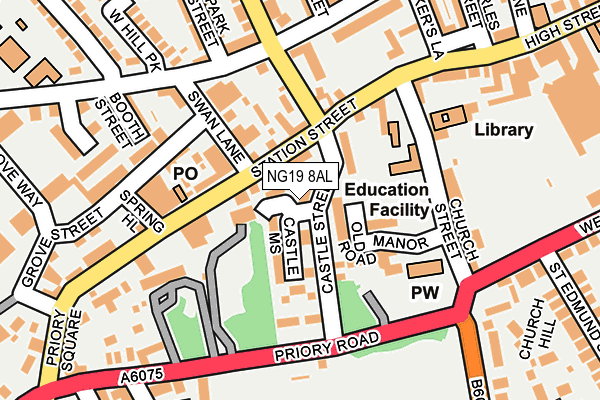 NG19 8AL map - OS OpenMap – Local (Ordnance Survey) NG19 8AL map - OS OpenMap – Local (Ordnance Survey)
