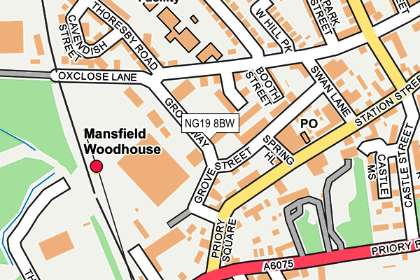 NG19 8BW map - OS OpenMap – Local (Ordnance Survey) NG19 8BW map - OS OpenMap – Local (Ordnance Survey)