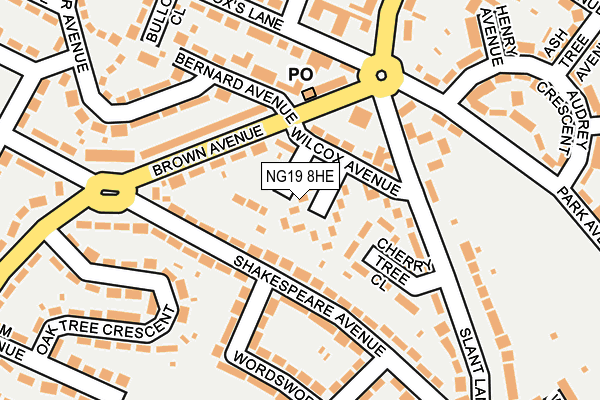NG19 8HE map - OS OpenMap – Local (Ordnance Survey) NG19 8HE map - OS OpenMap – Local (Ordnance Survey)
