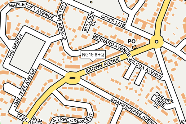 NG19 8HQ map - OS OpenMap – Local (Ordnance Survey) NG19 8HQ map - OS OpenMap – Local (Ordnance Survey)