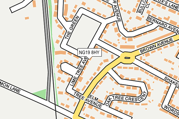 NG19 8HY map - OS OpenMap – Local (Ordnance Survey) NG19 8HY map - OS OpenMap – Local (Ordnance Survey)