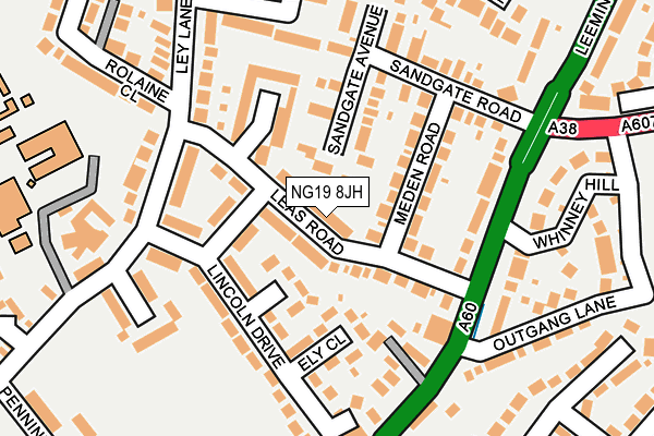 NG19 8JH map - OS OpenMap – Local (Ordnance Survey) NG19 8JH map - OS OpenMap – Local (Ordnance Survey)
