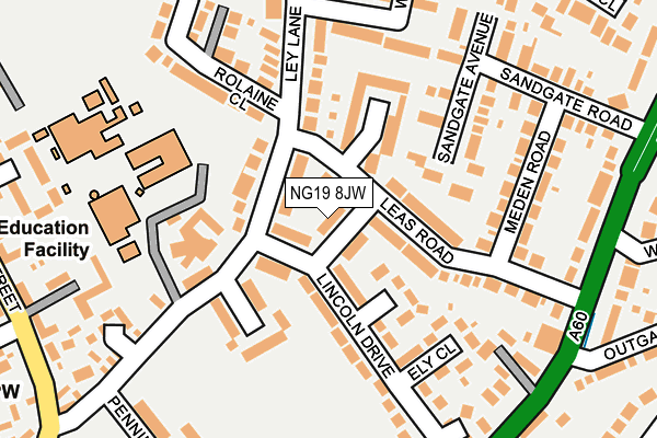 NG19 8JW map - OS OpenMap – Local (Ordnance Survey) NG19 8JW map - OS OpenMap – Local (Ordnance Survey)