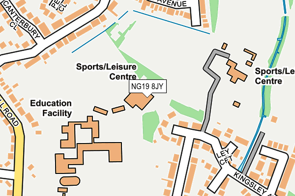 NG19 8JY map - OS OpenMap – Local (Ordnance Survey) NG19 8JY map - OS OpenMap – Local (Ordnance Survey)