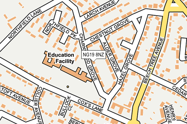 NG19 8NZ map - OS OpenMap – Local (Ordnance Survey) NG19 8NZ map - OS OpenMap – Local (Ordnance Survey)