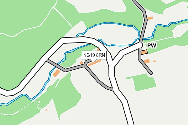 NG19 8RN map - OS OpenMap – Local (Ordnance Survey) NG19 8RN map - OS OpenMap – Local (Ordnance Survey)